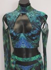 Badinka Women s Mystic Peacock Maxi Sleeve Bikini Set Cd4 Blue green Medium