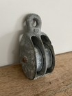 Wilcox Crittenden 4 5    Double Wheel Swivel Eye Pulley Nos Galvanized Cast Iron