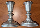 Empire Pewter Pair Of Weighted Candlestick Holders 4 1 2    Bloomingdales Dust Bag