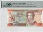 2022 British Colony Belize 20 Dollars Qeii  20  ec     Pmg 67 Epq - Top Pop   