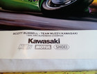 Vintage 1992 Kawasaki Racing Ninja Scott Russell Team Muzzy Dealer Sales Poster