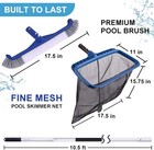 Poolaza 3-in-1 Pool Cleaning Kit W skimmer Net pool Brush  10 5 Ft Pole 3-in-1 S