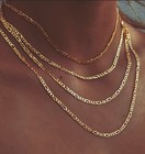 Ava Gold Figaro Necklace