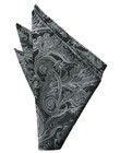 New Men s Cardi Silver Black Paisley Tuxedo Cummerbund Bow Tie Hankie Tuxxman