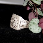 Vintage Us Army Class Ring Size 13 Military Signet Eagle Crest Ring 40s 925