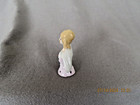 Vintage Porcelain Half Lady doll Pin Cushion Holding A Fan-japan