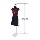 Sswbasics Adjustable White Costumer Stand     Single Arm Clothes Rack - Retail