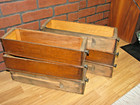 Vtg  Antique Treadle Sewing Machine Cabinet Wood Drawers Lot Of 6 W metal Pulls
