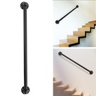 3 Ft Metal Stair Handrail Modern Wall-mounted Pipe Staircase Safe Hand Rail New