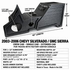 Chevy Silverado Gmc Sierra 03-06 Center Console Subwoofer Box For 1x12