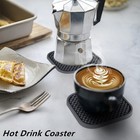 Iyyi Silicone Coasters Set Of 6  Drink Coasters With Holder  Non-slip Cup Mat  D