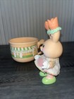 Vtg Tea Bunnies Teacup Bunny Tulip Blossom With Greens Grocer Teacup   Dress