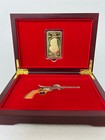 Ned Kelly Unique Boxed Set Of 1  Gold Ingot   Pistol  - Finished In 24k Gold  -