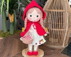 Little Red Riding Hood Crochet Doll Handmade Amigurumi Fairy Tale Girl Toy