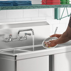 Wall Mount Faucet For Commercial Kitchen Restaurant 8  Swing Spout   8  Centers