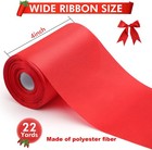 Wedding Ribbon 4 Inch X 22yards Wide Red Satin fabric Large For Red 