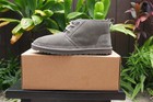Ugg Neumel Men s Chukka Boots Gray Suede Lace Up Fur Lining Eu 43 Size 10 Men   s 