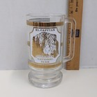 Vintage Yosemite National Park El Capitan Half Dome Glass Beer Mug Gold Trim