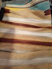 29x62 Saddle Blanket Gorgeous Woven Brown Tan And Teal