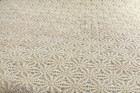 Vintage Bed Topper Tablecloth Hand Crochet Ivory Lace Pinwheel 103  X 94 