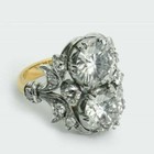 Vintage Art Deco Round Cut Lab Created Diamond Wedding Engagement 925silver Ring