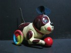 Vintage - Wind-up - Tin Toy - Puppy With Ball - Working