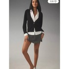 Reformation Brandy Polka Dot Mini Skirt Black White Womens Size Large Twee Retro