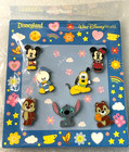 New Booster starter Disney Pin Set Cutie Chip Dale Stitch Pluto Dog Mickey Baby