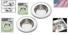Compact 2pcs Stainless Steel Sink Strainer Set - Enhanced Anti-clogging Features