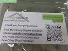34 75 x 23 25  X 3 125  Clearly Secure Frameless Glass Block Window