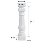 Balustrade Part White Ceramic Baluster 24 Inch High   Renovator s Supply