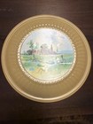 Vintage Tin Farmhouse Landscape Flue Cover Stovepipe Hole Plate