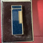 Serviced Original Box Dunhill Rollagas Lapis Lazuli   Gold Gas Lighter No Leaks