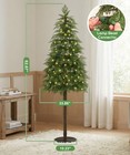7ft Artificial Christmas Tree With 350 Warm White Led Lights  Pre-lit Xmas Tree