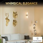 Luxicoze Gold 3pcs Animal Heads Wall Decor - Victorian-style Lion  Bear  Deer
