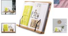 Stylish Extra Large Bamboo Cookbook And Book Stand  Adjustable Angle 19 68x14