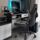 N-gen Gray Video Gaming Chair Ergonomic Computer Desk Office Chair Swivel Wheels