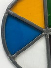 Vintage Color Wheel Sun Catcher Stained Glass Lead 7 25  Dia Suncatcher Hanging