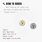 Custom Engraved Pet Id Tag Necklace For Cat Dog Collar     Name Charm Mw001