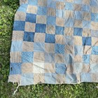 Antique Primitive Blue Calico Kentucky Cabin Quilt Top  Plain And Simple  Aafa