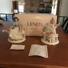 Pristine 2002 Lenox Disney Snow White   The 7 Dwarfs Candlestick Holders Nos