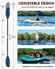 Angler Kayak Paddle With Fiberglass Shaft And Plastic Blade  Adjustable Fihsing