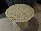 Mid Century Rattan Sheaf End Table Stand Mcguire Vintage