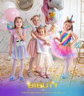 Bibuty Princess Dresses For Girls Dress Up Clothes Trunk  Pretend Play Costumes