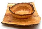 Artisan Hand Carved Oak Natural Edge Wood Bowl Signed Numbered Spectacular