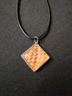 Brand New Handmade Snake Shed Skin Jewelry Orange Necklaces Diamond Black Cord