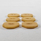 Lot Of 6 Vintage Egg Yoke Bakelite Yellow Butterscotch Buttons 1 7 8  Octagonal