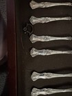 6-pc Set 1904 Vintage Grape Silverplated Salad Forks W  Design Back 1847 Rogers