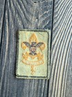 Vintage Boy Scouts Of America  be Prepared  Embroidered Patch Olive Green   Yell