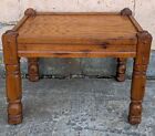 Vintage Solid Wood Wooden Oak Side End Accent Lamp Sofa Shelf Coffee Table